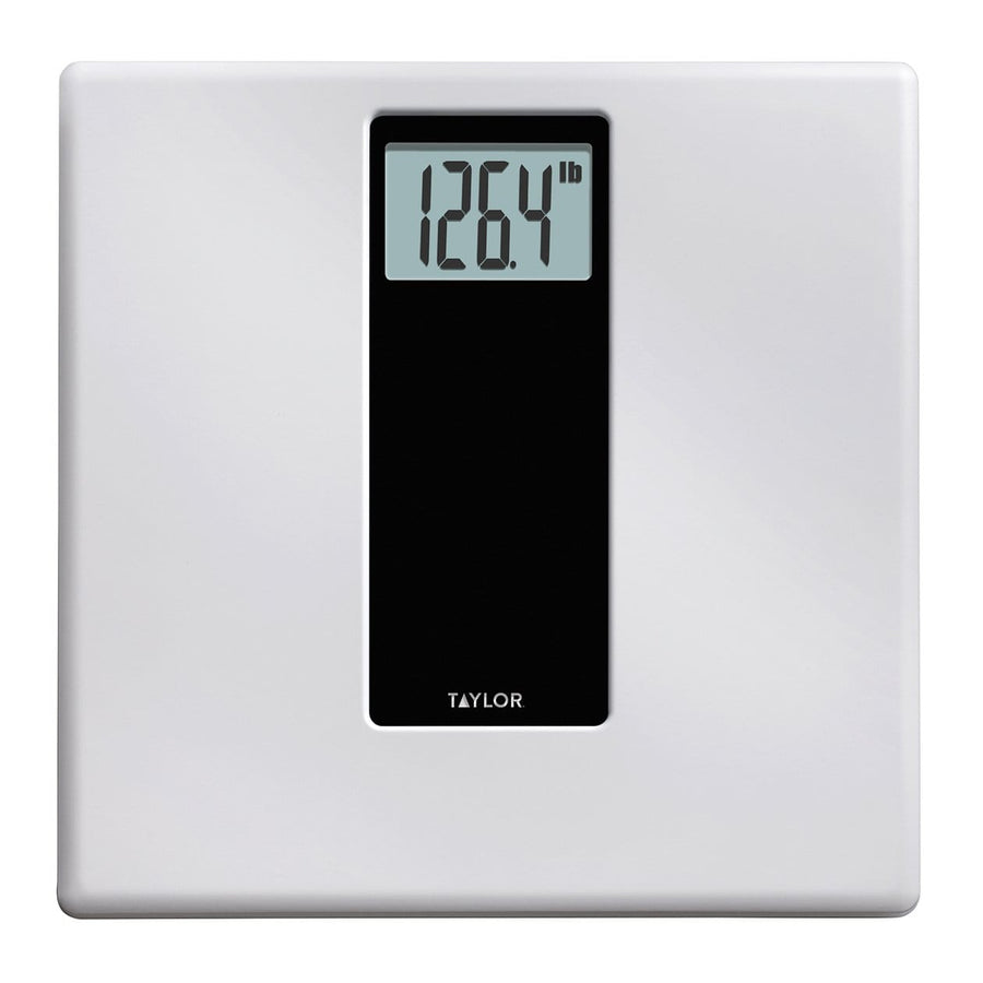 Digital Plastic Glass Body Scale, White/Black