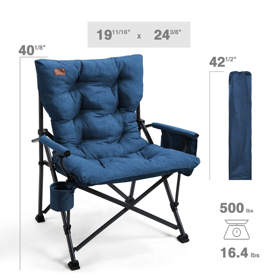 EVER ADVANCED Padded Oversized Folding Camping Chair