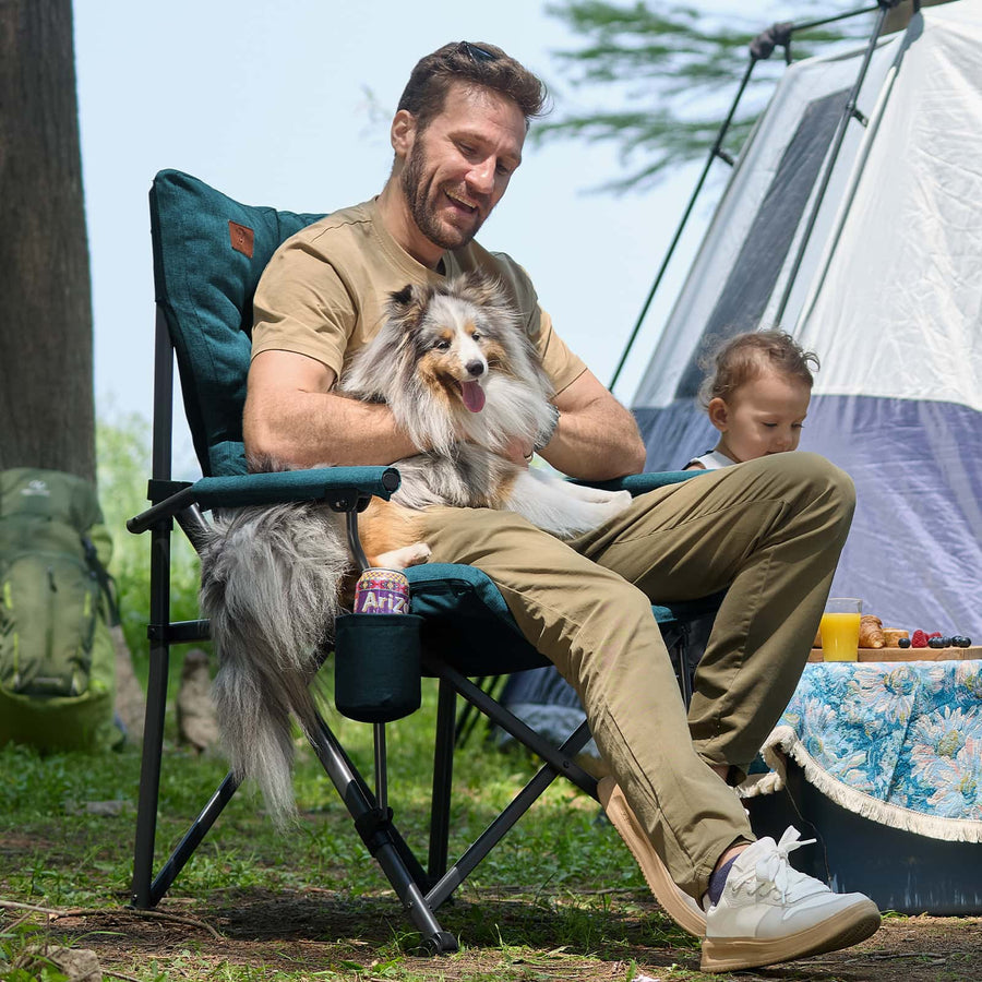 EVER ADVANCED Padded Oversized Folding Camping Chair