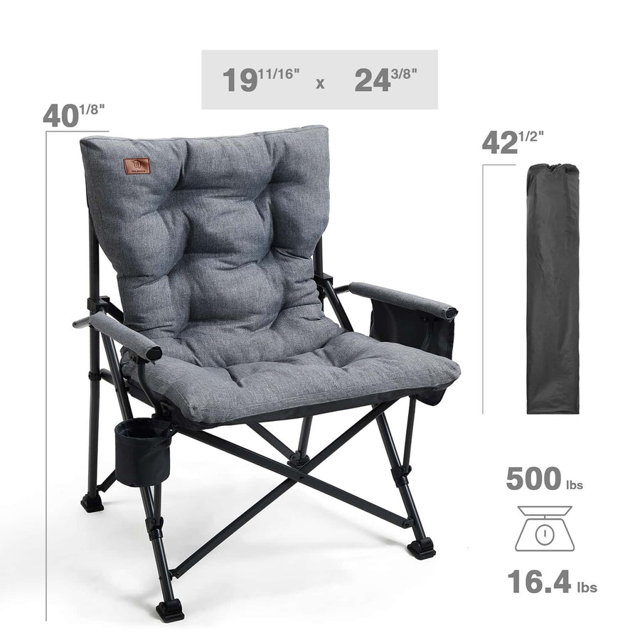 EVER ADVANCED Padded Oversized Folding Camping Chair