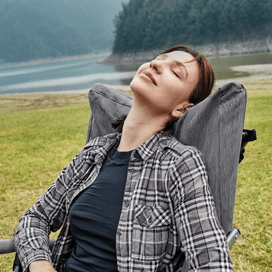 EVER ADVANCED Collapsible Patio Rocking Camping Chair