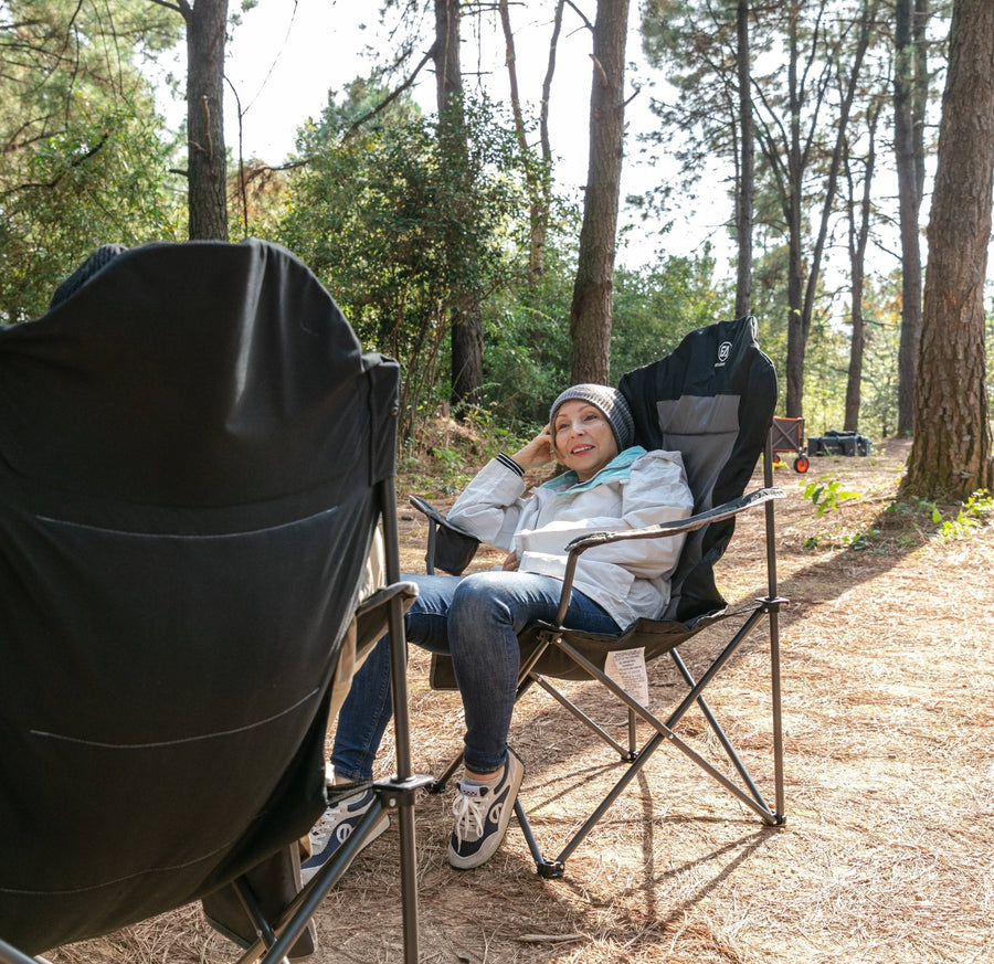 EVER ADVANCED High Back Folding Camping Chair