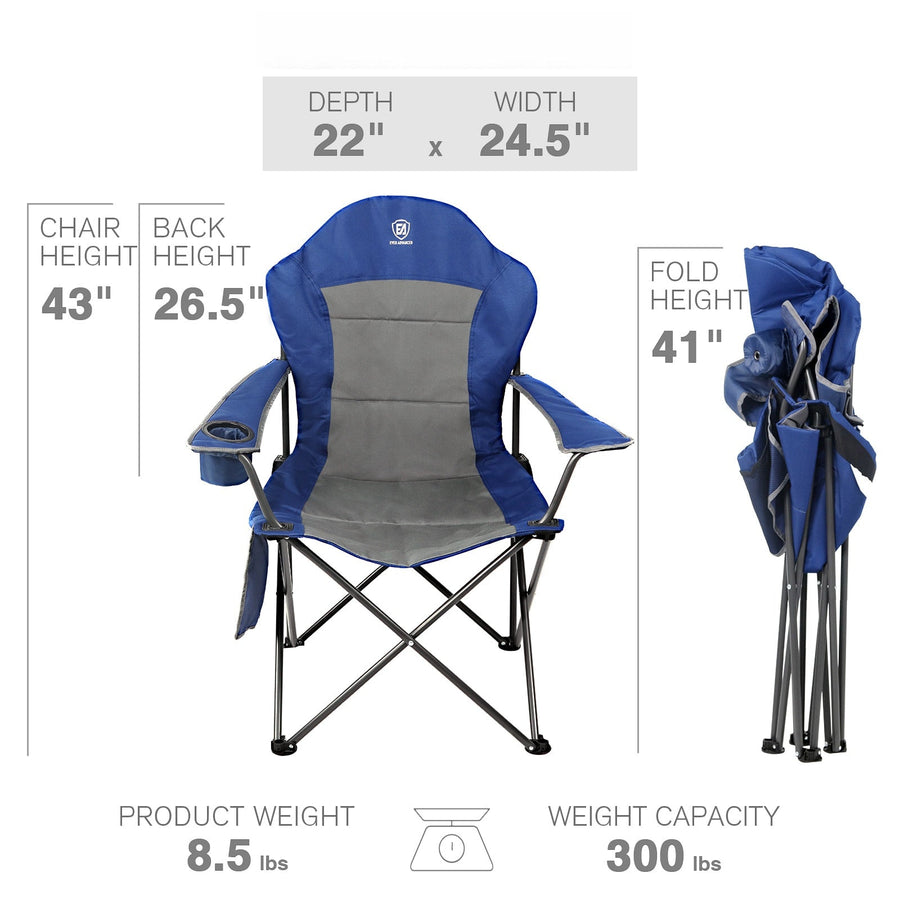 EVER ADVANCED High Back Folding Camping Chair