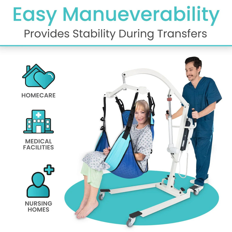 Electric Patient Lift, 400 lb Capacity, Battery Powered