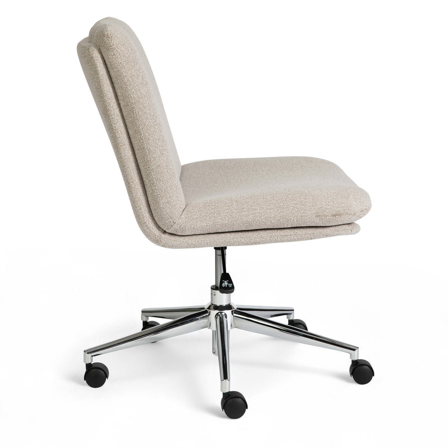 Upholstered Swivel Home Office Chair with Wide Seat