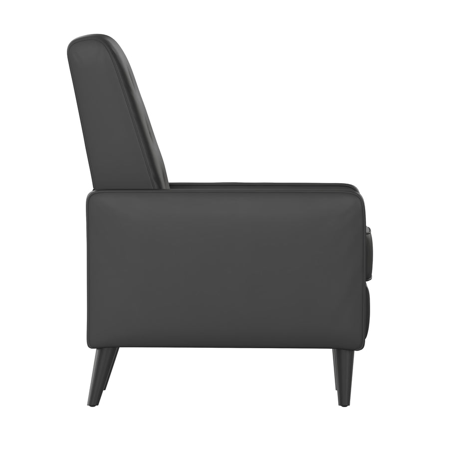 Ezra Mid-Century Modern Upholstered Button Tufted Pushback Recliner for Residential & Commercial Use