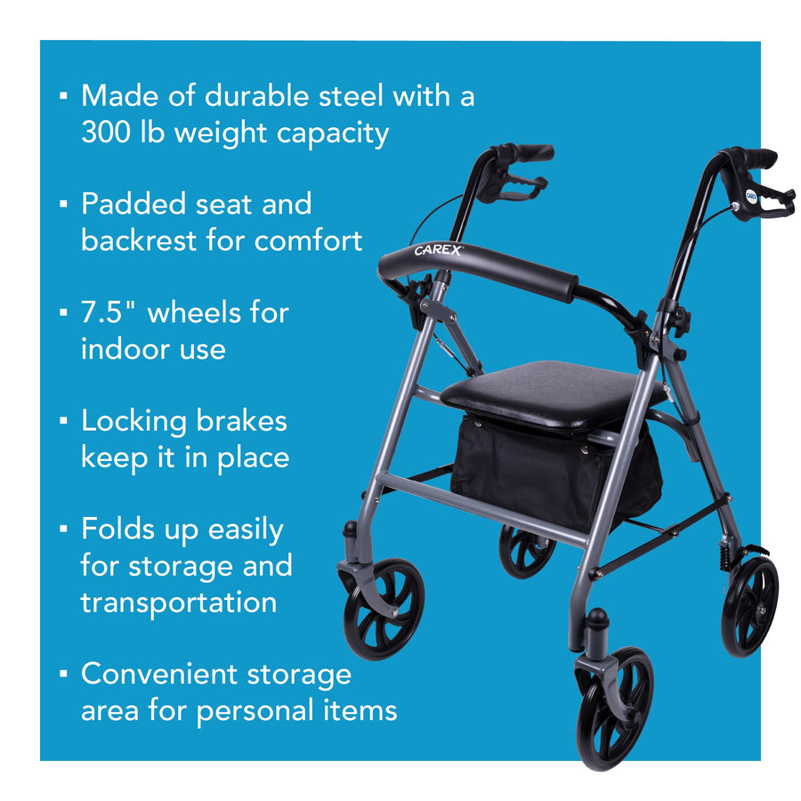 Carex Classics Steel Rollator