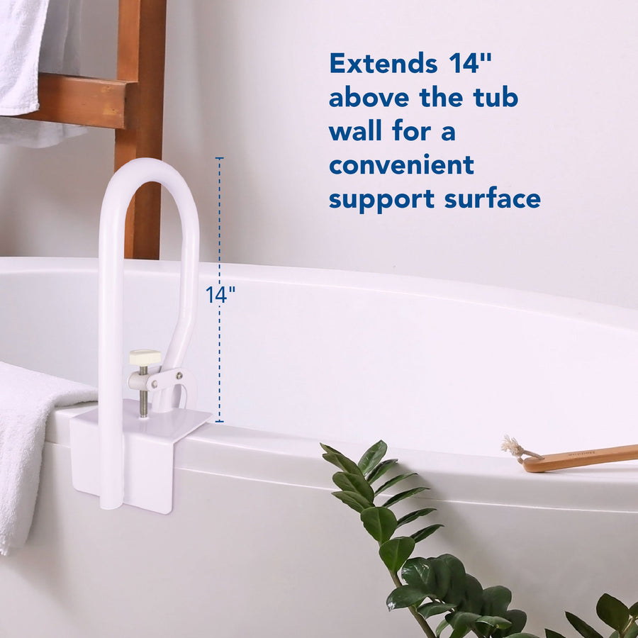 Carex White Bathtub Rail