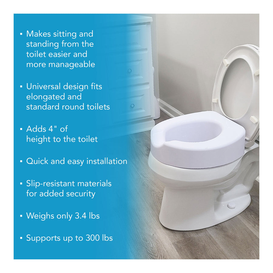 Carex Quick-Lock Raised Toilet Seat