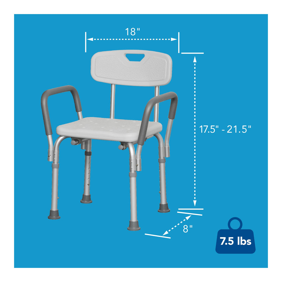 Carex Shower Chair with Padded Arms