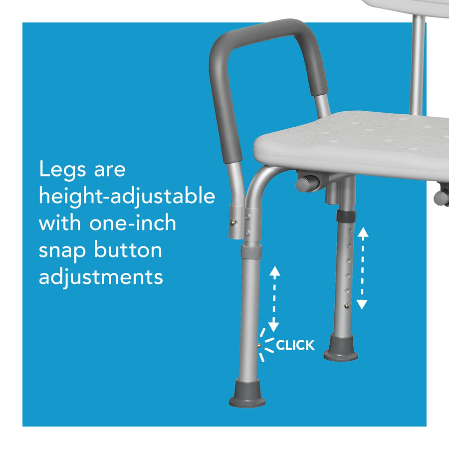 Carex Shower Chair with Padded Arms