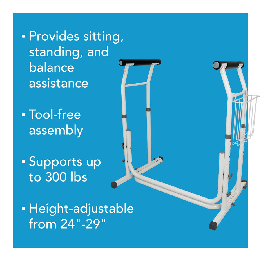 Carex Stand-Alone Adjustable Toilet Safety Frame