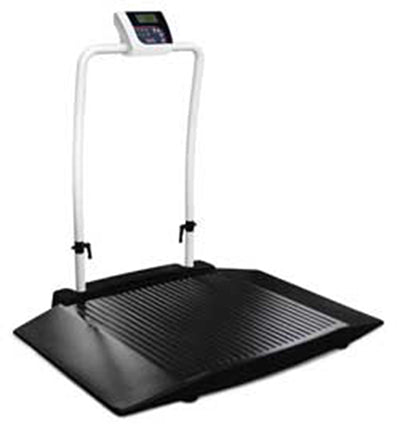 Dual Ramp Wheelchair Scale with Hand Rail by Rice Lake (350-10-3)