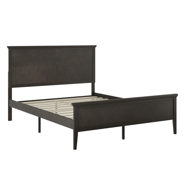 Fiona Solid Wood Platform Bed Frame with Headboard, Footboard, and Slatted Bottom