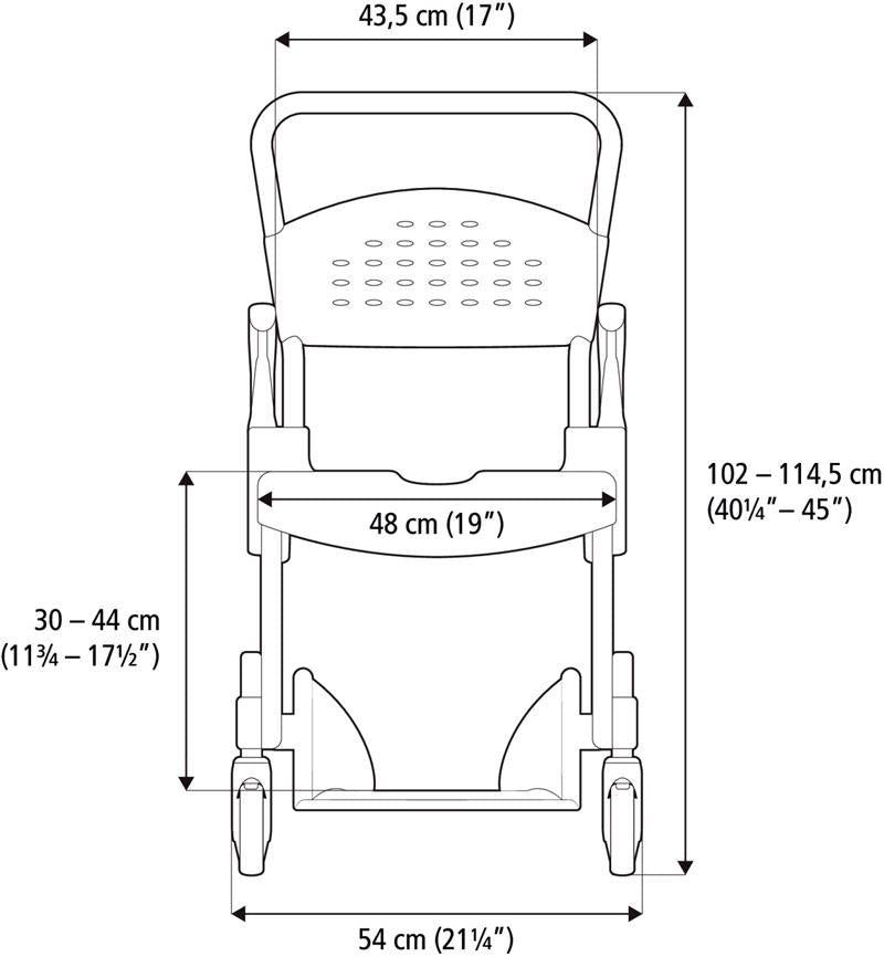 Etac Clean Height Adjustable Shower Chair