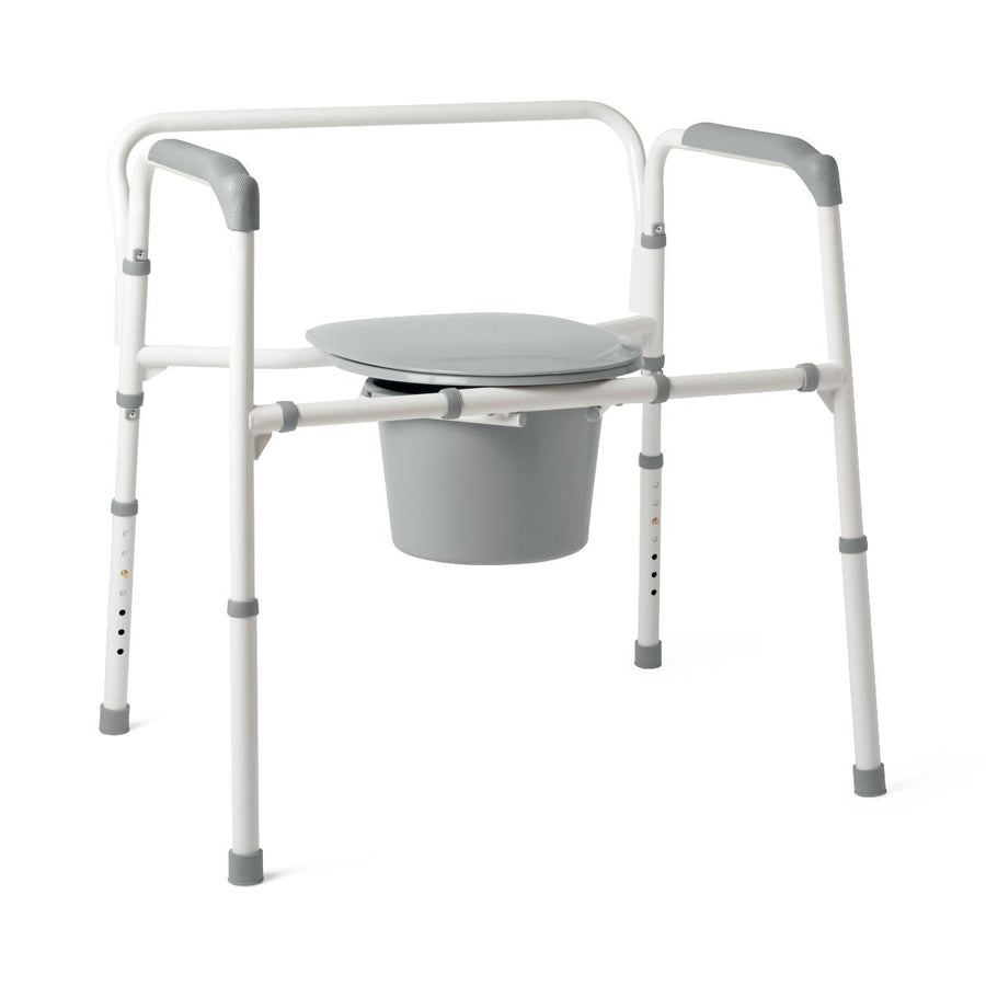 Medline Steel Extra Wide Bariatric Folding Commode
