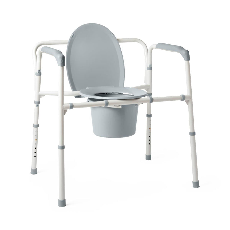 Medline Steel Extra Wide Bariatric Folding Commode