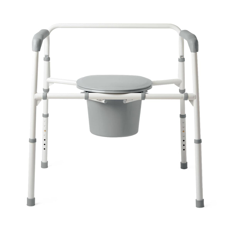 Medline Steel Extra Wide Bariatric Folding Commode