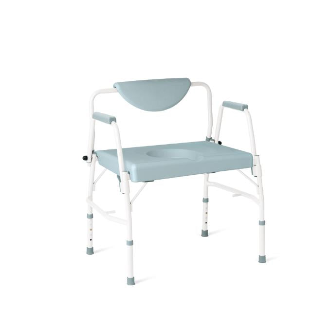 Medline Heavy Duty Bariatric Drop-Arm Commode - 1,000 Lb Weight Cap