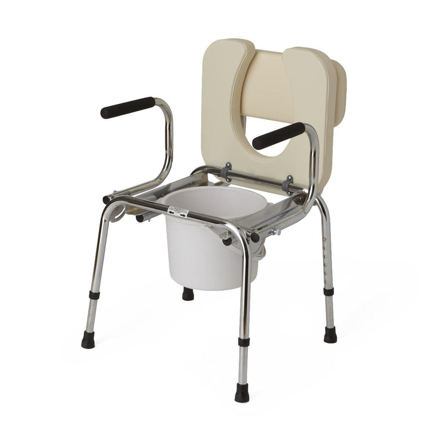 Medline Padded Drop Arm Bedside Commode
