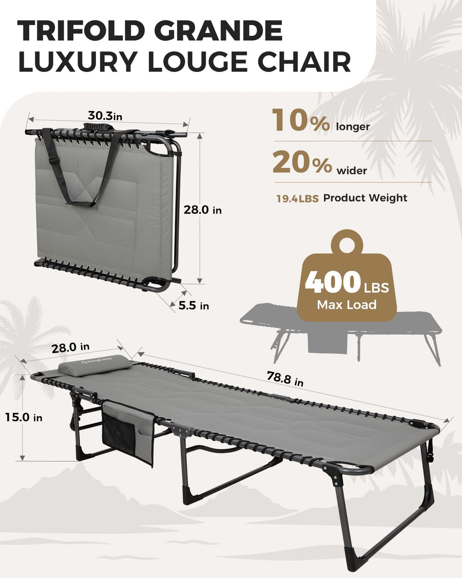 KingCamp MAGNOLIA B20 Folding Oversized Lounge Chair