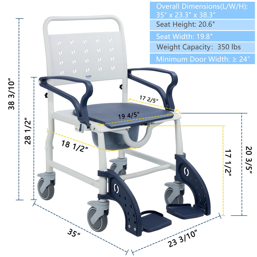Lightweight Folding Aluminum Wheelchair with Footrest and Shopping Bag view 6