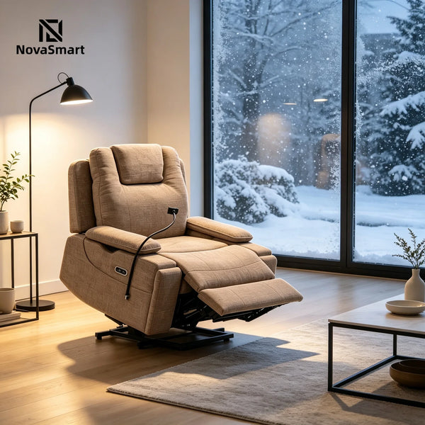 350 lb Oversized Dual Motor Power Lift Recliner with Zero Gravity and Lay-Flat