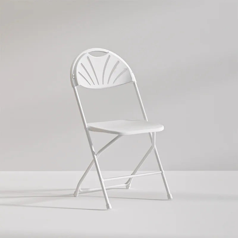 Heavy Duty White Metal Outdoor Folding Chair for Dining and Events view 11