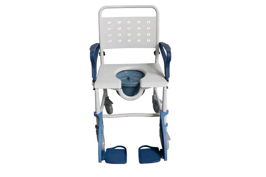Lightweight Folding Aluminum Wheelchair with Footrest and Shopping Bag view 4