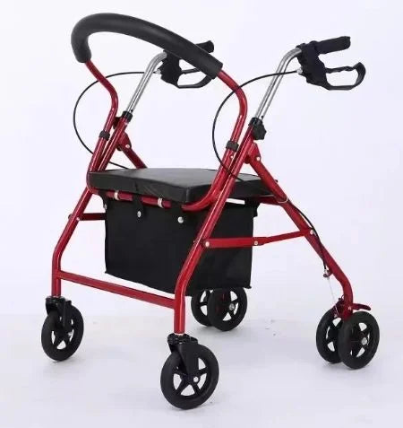 Lightweight Foldable Rollator Walker with Shopping Basket for Seniors view 4