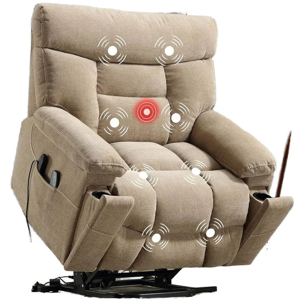 450 lb Fabric Power Lift Recliner Chair with Extra-Wide Seat and Infinite Position
