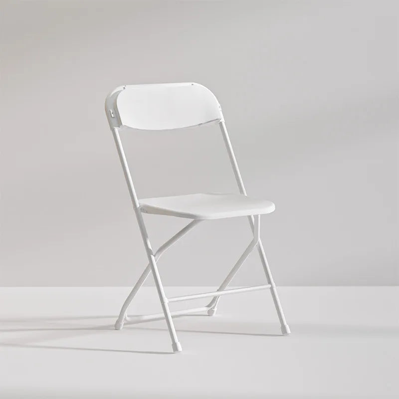 Heavy Duty White Metal Outdoor Folding Chair for Dining and Events view 7