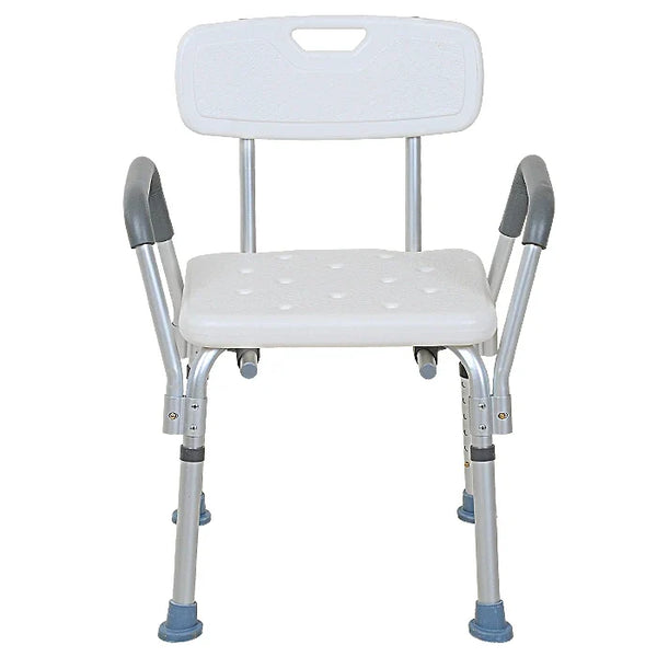 Adjustable Shower Chair and Bath Bench with Arms and Back