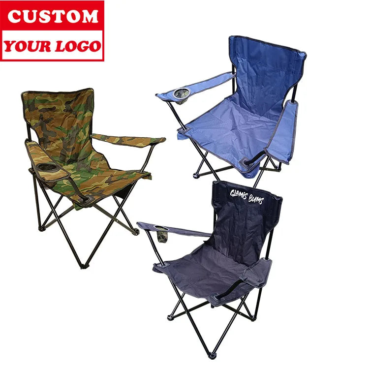 Heavy Duty Lightweight Aluminum Frame Folding Beach Chair with Cup Holder view 2