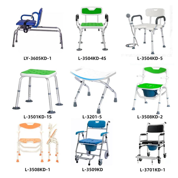 Height Adjustable Aluminum Sliding Tub Transfer Bench Detachable Shower Chair