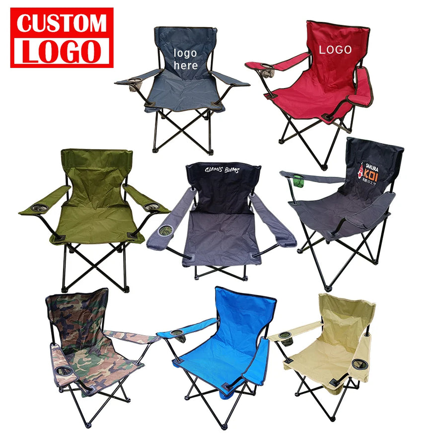 Heavy Duty Lightweight Aluminum Frame Folding Beach Chair with Cup Holder view 3
