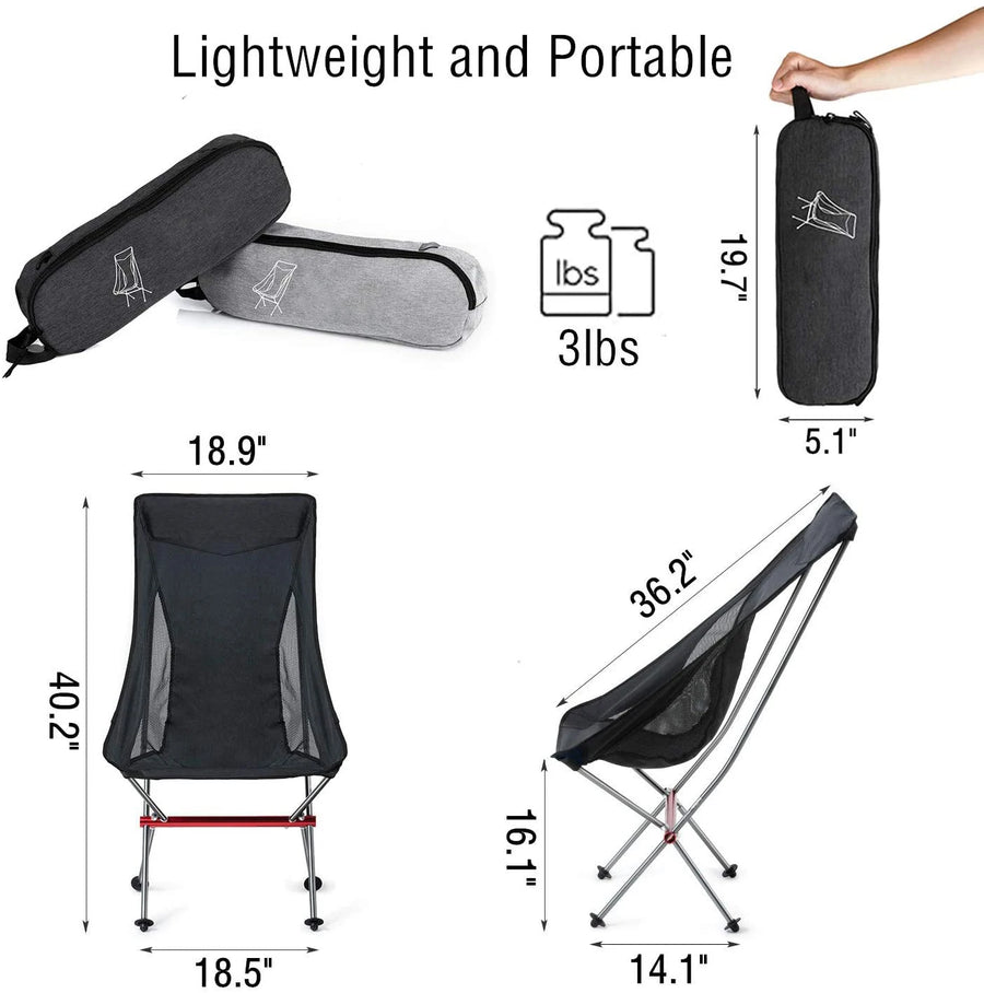 120 kg Heavy Duty High Back Folding Camping Chair in 600D Oxford with Storage Bag view 3