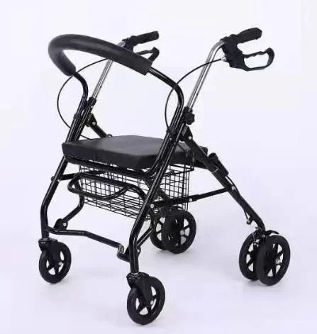 Lightweight Foldable Rollator Walker with Shopping Basket for Seniors view 5
