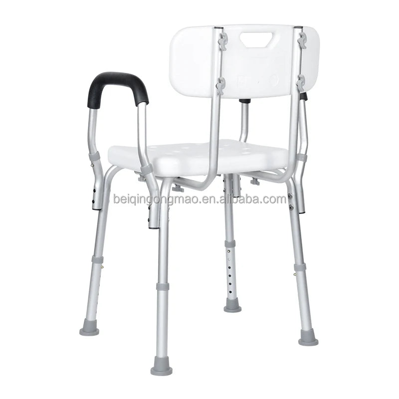 Heavy Duty Padded Shower Transfer Bench with Arms, Height Adjustable view 3