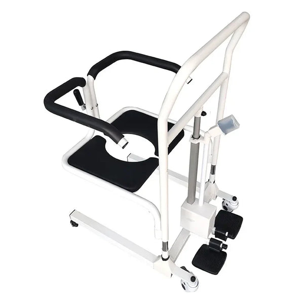 Portable Electric Patient Transfer Lift Commode Chair with Wheels