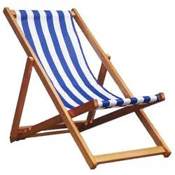 Single Wooden Folding Beach Deck Chair view 7
