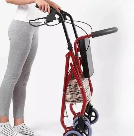 Lightweight Foldable Rollator Walker with Shopping Basket for Seniors view 3