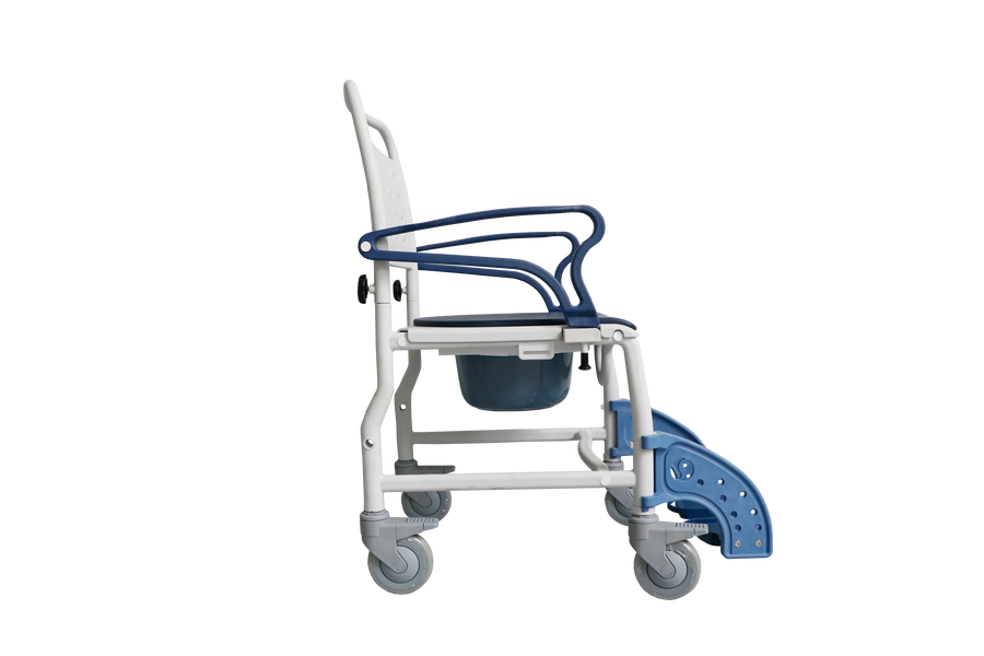 Lightweight Folding Aluminum Wheelchair with Footrest and Shopping Bag view 5
