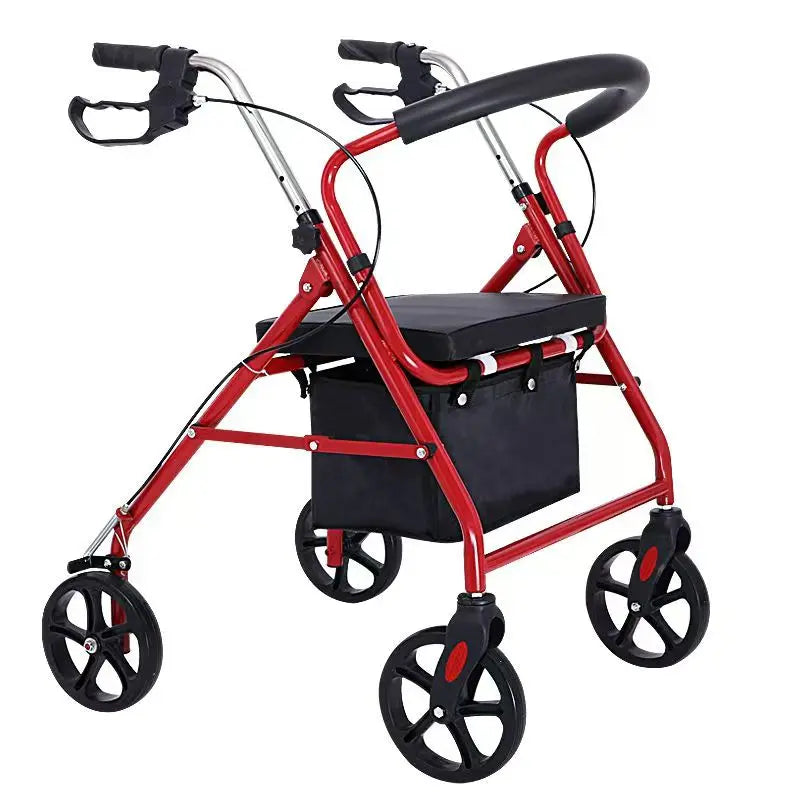 Wheelchair Rollator Walker with Seat and Basket for Assisted Walking view 5