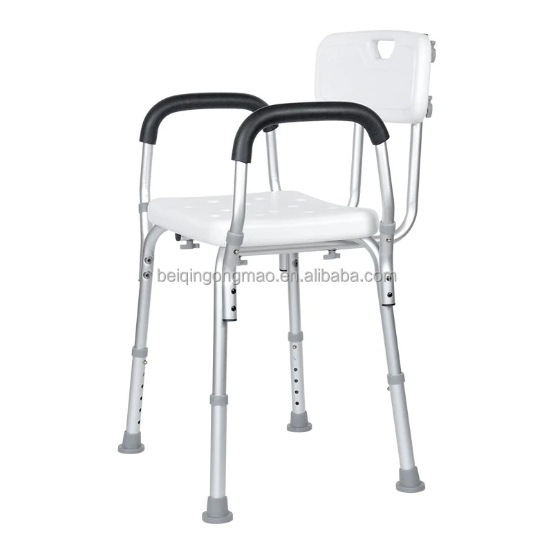 Heavy Duty Padded Shower Transfer Bench with Arms, Height Adjustable view 4