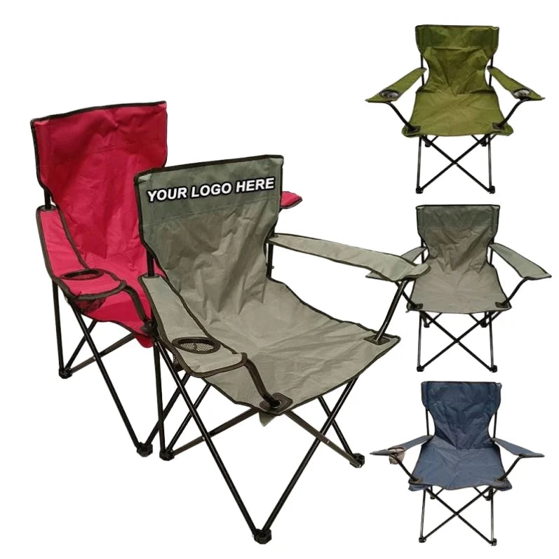 Heavy Duty Lightweight Aluminum Frame Folding Beach Chair with Cup Holder