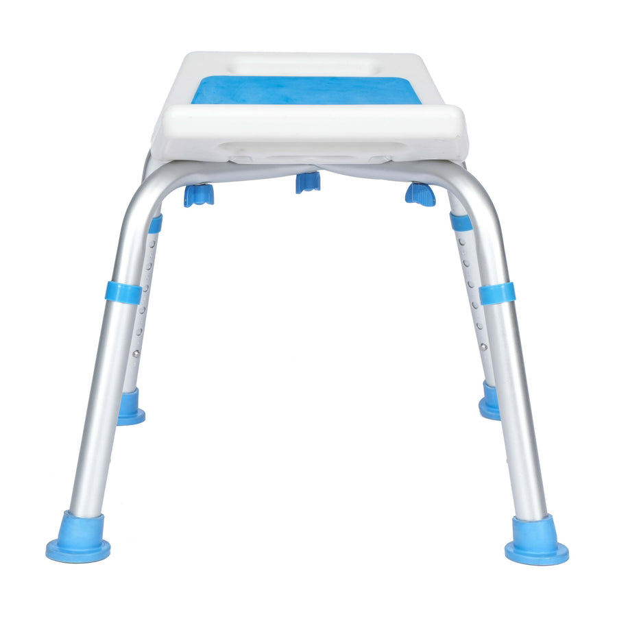 HERCULES Padded Shower Stool with Adjustable Height, Non-Slip Feet and Seat Pad