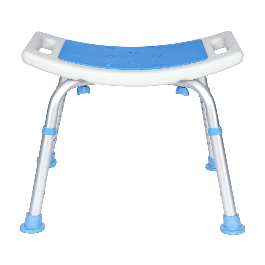 HERCULES Padded Shower Stool with Adjustable Height, Non-Slip Feet and Seat Pad
