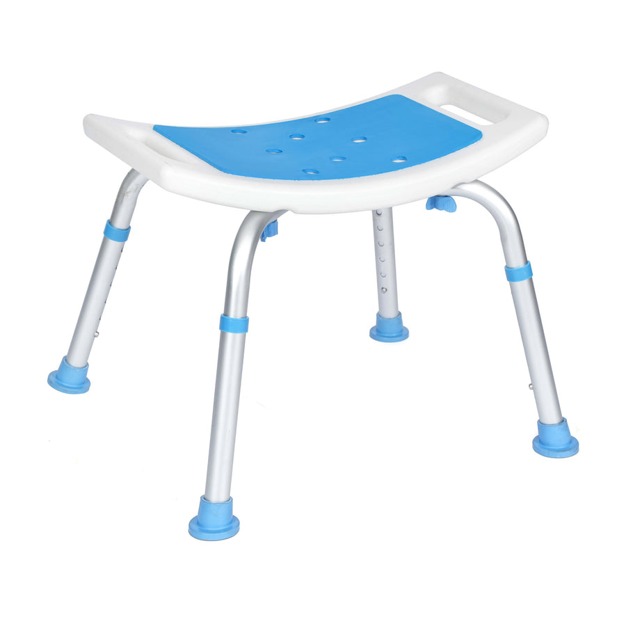 HERCULES Padded Shower Stool with Adjustable Height, Non-Slip Feet and Seat Pad