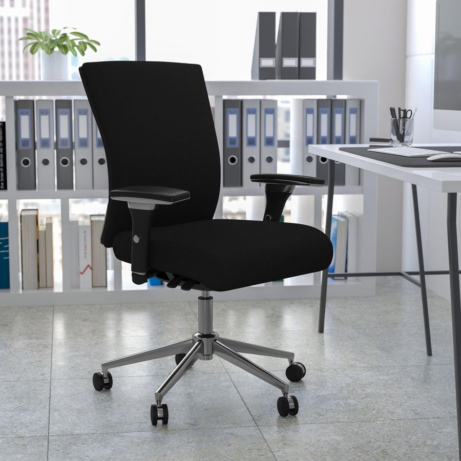 HERCULES Series 24/7 Intensive Use 300 lb. Rated Multifunction Executive Swivel Ergonomic Office Chair with Seat Slider and Adjustable Lumbar